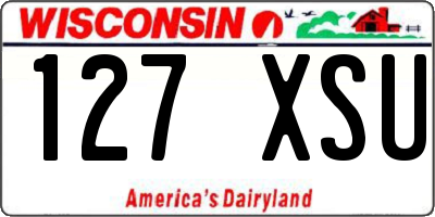 WI license plate 127XSU