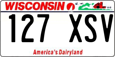 WI license plate 127XSV