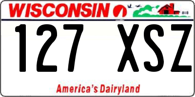 WI license plate 127XSZ