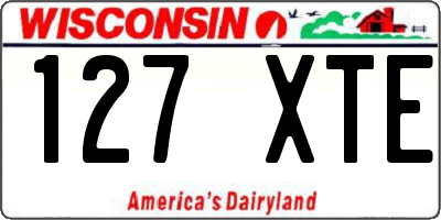 WI license plate 127XTE