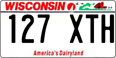 WI license plate 127XTH