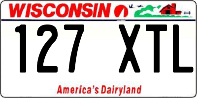 WI license plate 127XTL
