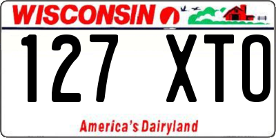 WI license plate 127XTO