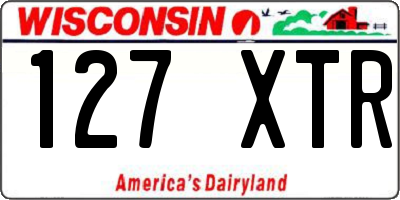 WI license plate 127XTR