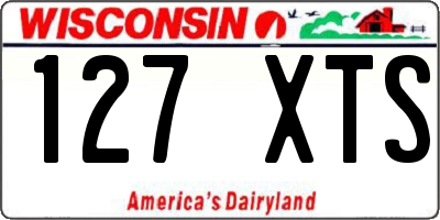 WI license plate 127XTS