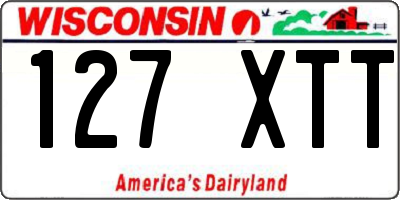WI license plate 127XTT