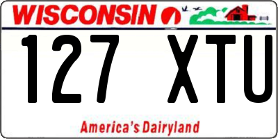 WI license plate 127XTU