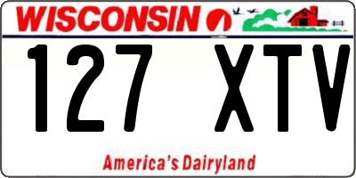 WI license plate 127XTV
