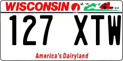 WI license plate 127XTW