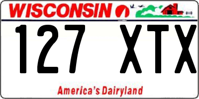 WI license plate 127XTX