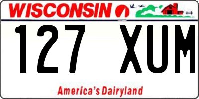 WI license plate 127XUM