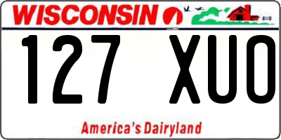 WI license plate 127XUO