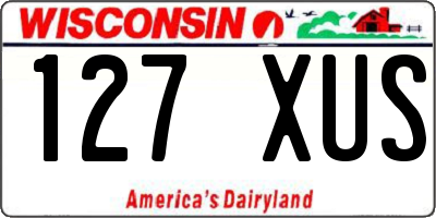 WI license plate 127XUS