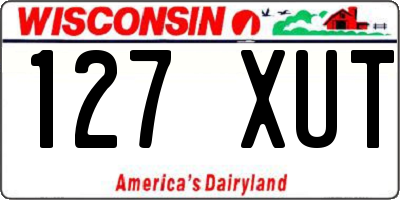 WI license plate 127XUT