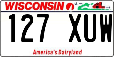 WI license plate 127XUW