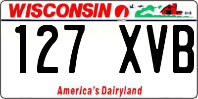WI license plate 127XVB