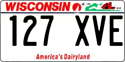 WI license plate 127XVE
