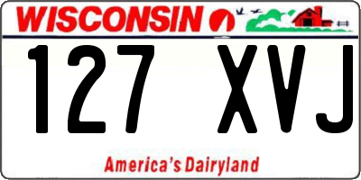 WI license plate 127XVJ