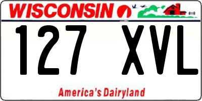 WI license plate 127XVL