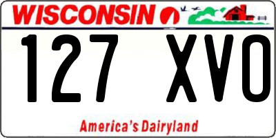 WI license plate 127XVO