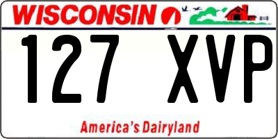 WI license plate 127XVP