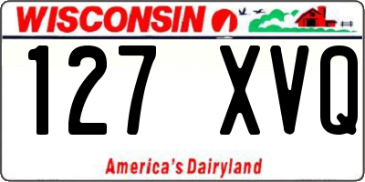 WI license plate 127XVQ