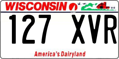WI license plate 127XVR