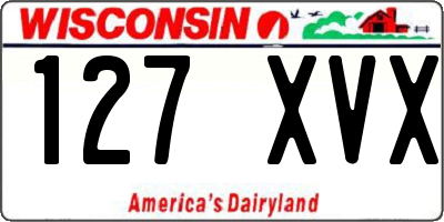 WI license plate 127XVX