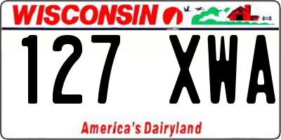 WI license plate 127XWA