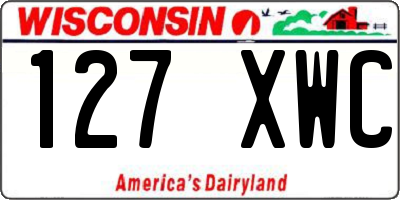 WI license plate 127XWC