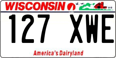 WI license plate 127XWE
