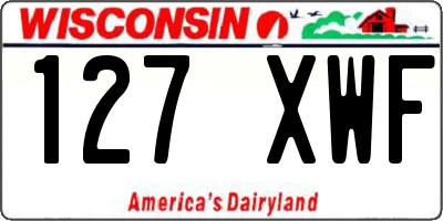 WI license plate 127XWF
