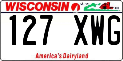 WI license plate 127XWG
