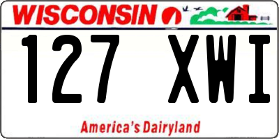WI license plate 127XWI
