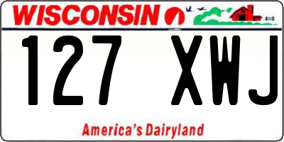 WI license plate 127XWJ
