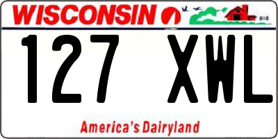 WI license plate 127XWL