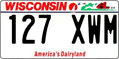 WI license plate 127XWM