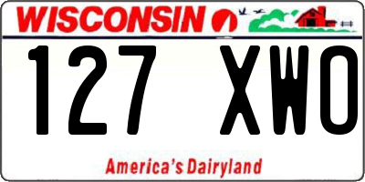 WI license plate 127XWO