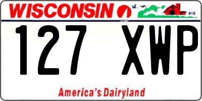 WI license plate 127XWP