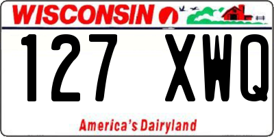 WI license plate 127XWQ