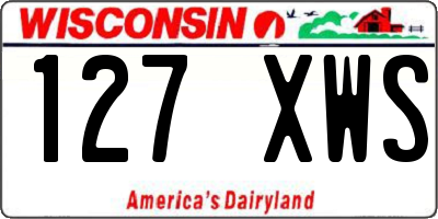 WI license plate 127XWS