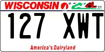 WI license plate 127XWT