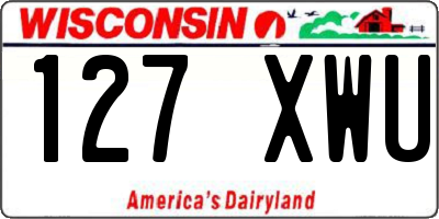 WI license plate 127XWU