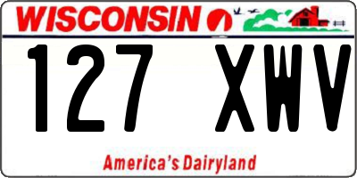 WI license plate 127XWV