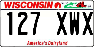 WI license plate 127XWX
