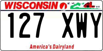 WI license plate 127XWY