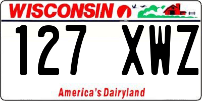 WI license plate 127XWZ