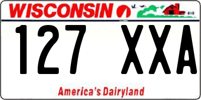 WI license plate 127XXA