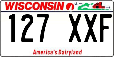 WI license plate 127XXF