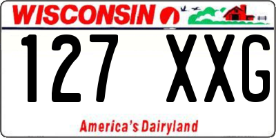 WI license plate 127XXG
